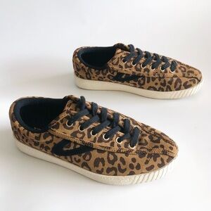 Tretorn Nylite 2 Plus Leopard Print Suede Sneakers